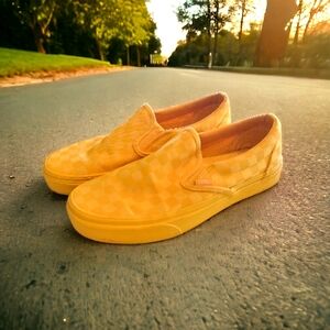 Van's yellow checkerboard women's size 10 men's size 8.5 EU 41 excellent!